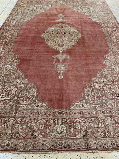 27112512j - Täbriz´Hadji-Jalili´antik, Persien, 19.Jhd,Wolle auf Baumwolle, ca. 343 x 230 cm, ...