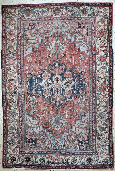 Image Heriz antique, Persia, around 1900, wool on cotton, approx. 293 x 198 cm, condition: 3. ...