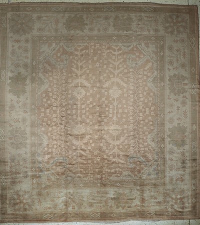 Image Uschak antique, Turkey, around 1900, wool on cotton, approx. 330 x 305 cm, cleaned, ...