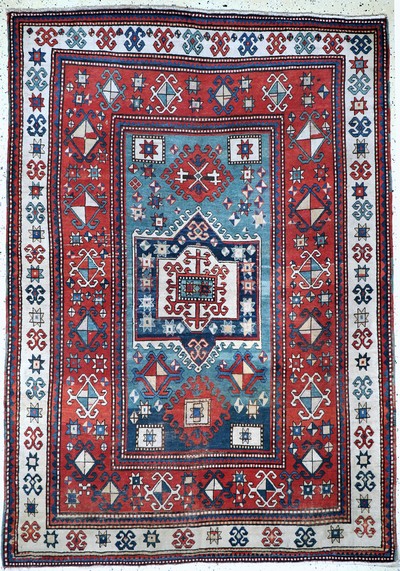 Image #´Karachoph-Kazak#´antique, Caucasus, 19th century, wool on wool, approx. 260 x 182 cm, ...
