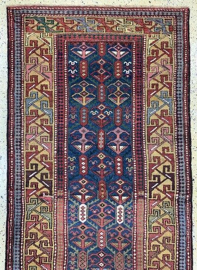 27112523a - Shahsawan antik, Persien, um 1900, Wolle auf Wolle, ca. 500 x 115 cm, gereinigt, EHZ: ...