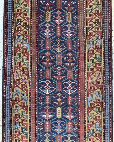 27112523d - Shahsawan antik, Persien, um 1900, Wolle auf Wolle, ca. 500 x 115 cm, gereinigt, EHZ: ...