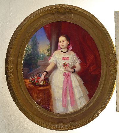 27112524k - Hermann Scherenberg, 1826 Swinemünde-1897 Berlin, Bildnis der Olga Emilie Fraude ...