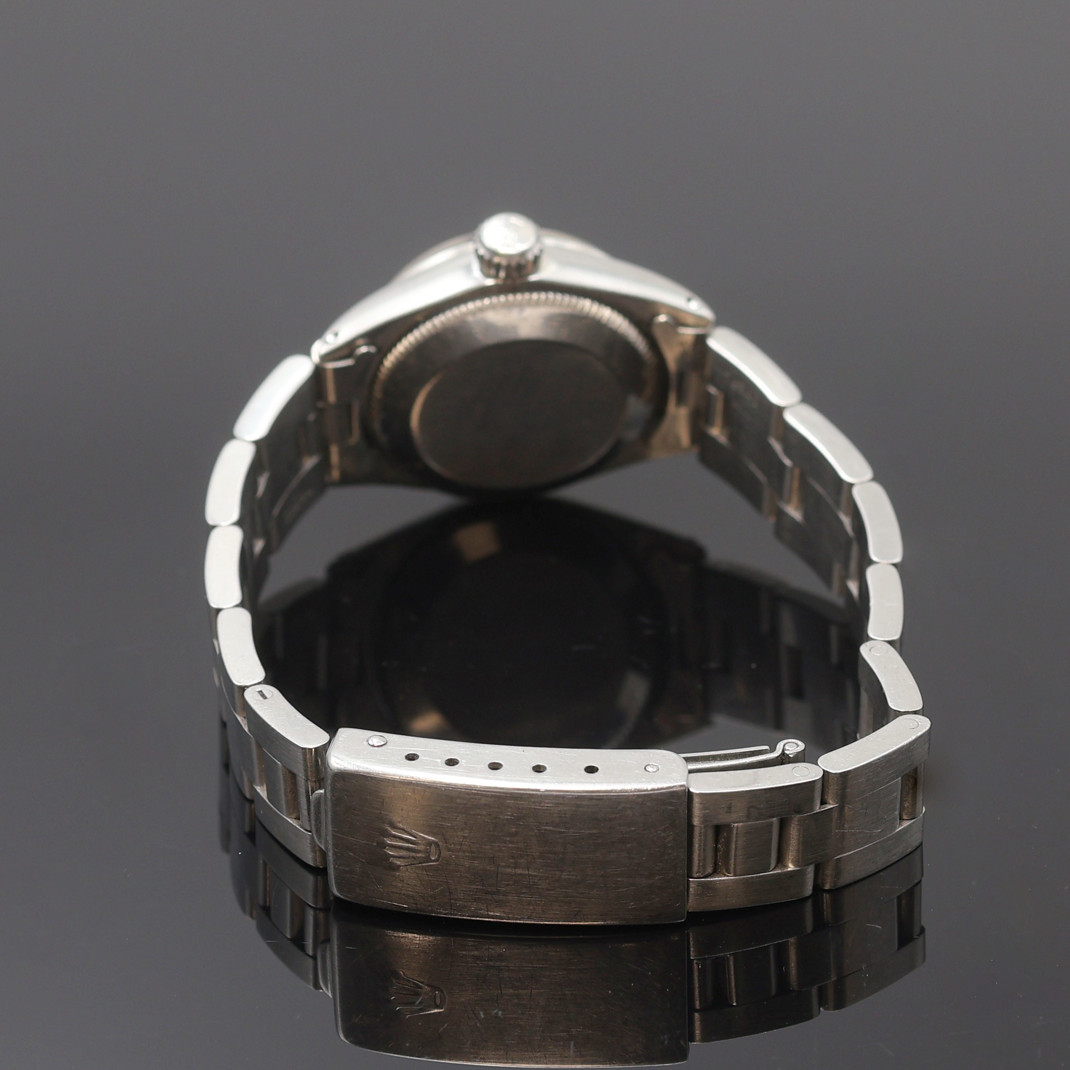 Detail b: ROLEX Oyster Perpetual Date Damenarmbanduhr Referenz 6519, Schweiz 4. Quartal 1968, Automatik, Edelstahlgeh. inkl. orig. Oysterband m. Faltschl., ...