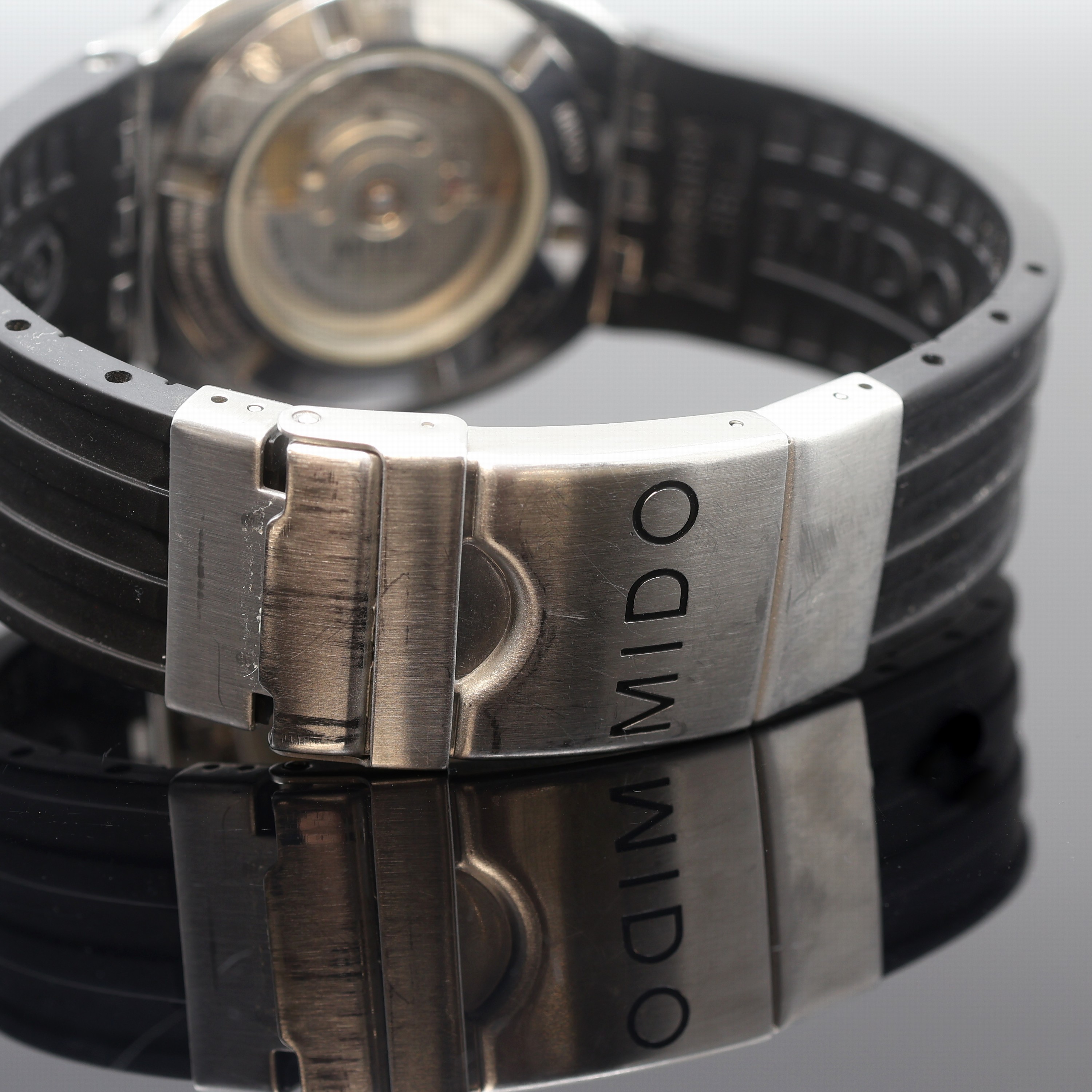 Detail c: MIDO Helium Valve Herrenarmbanduhr Referenz M006630, Schweiz um 2010, Automatik, beids. vergl. Edelstahlgeh., Boden u. Krone verschr., orig. ...