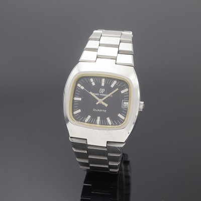 Image GIRARD PERREGAUX Herrenarmbanduhr, Schweiz um 1970, quarz, massives Stahlgeh. inkl. ...