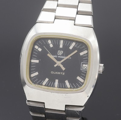 27113145a - GIRARD PERREGAUX Herrenarmbanduhr, Schweiz um 1970, quarz, massives Stahlgeh. inkl. ...