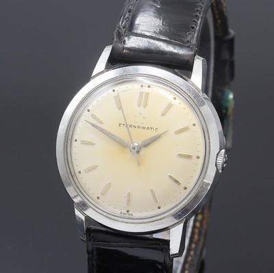 27113148a - ETERNA-MATIC Herrenarmbanduhr in Stahl, Schweiz um 1960, Automatik, Boden verschr., ...