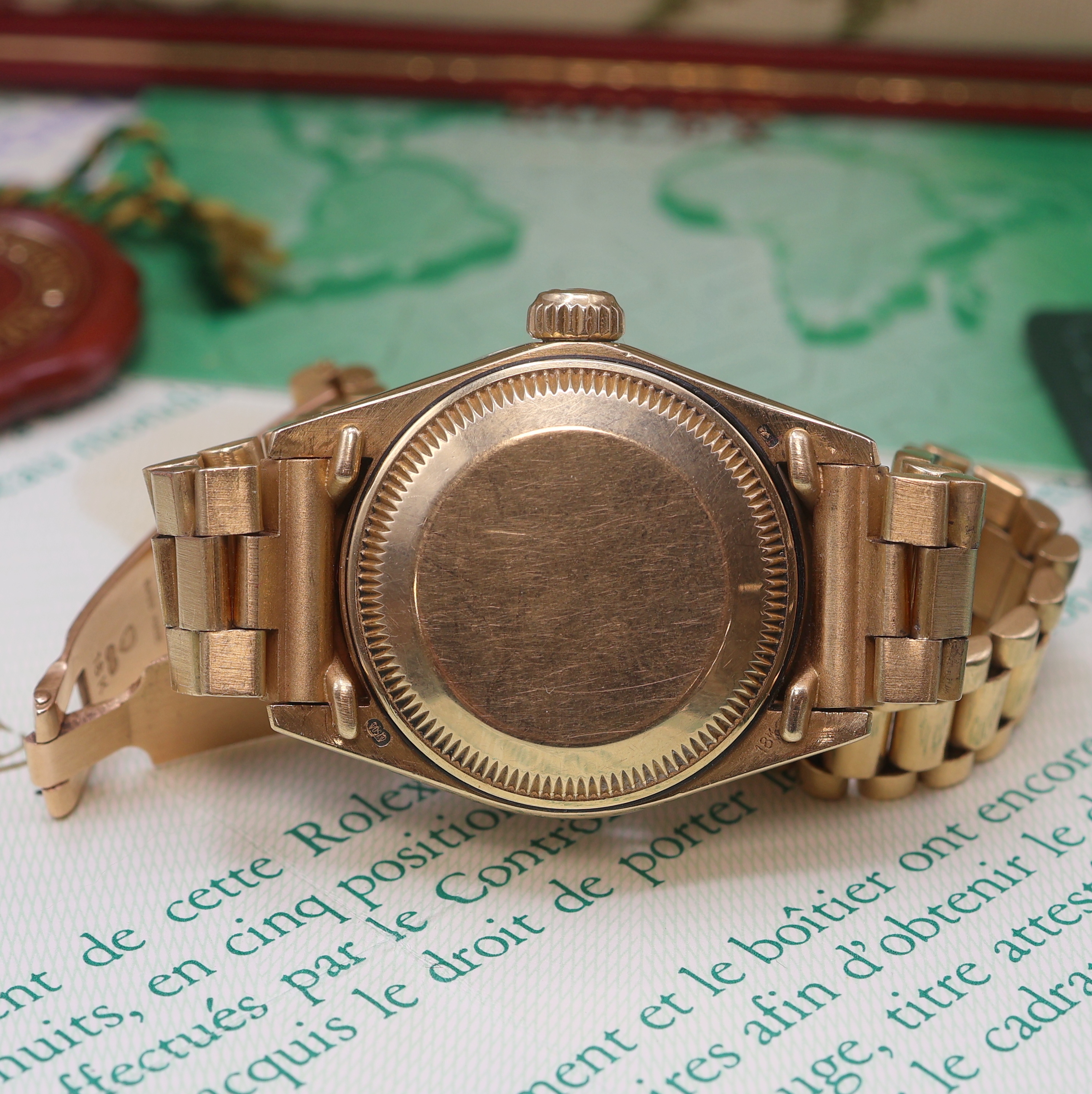 Detail f: ROLEX Oyster Perpetual Datejust Damenarmbanduhr in GG 750/000 mit Diamanten Referenz 6917, Schweiz um 1980, Automatik, Chronometer der Superlative, ...