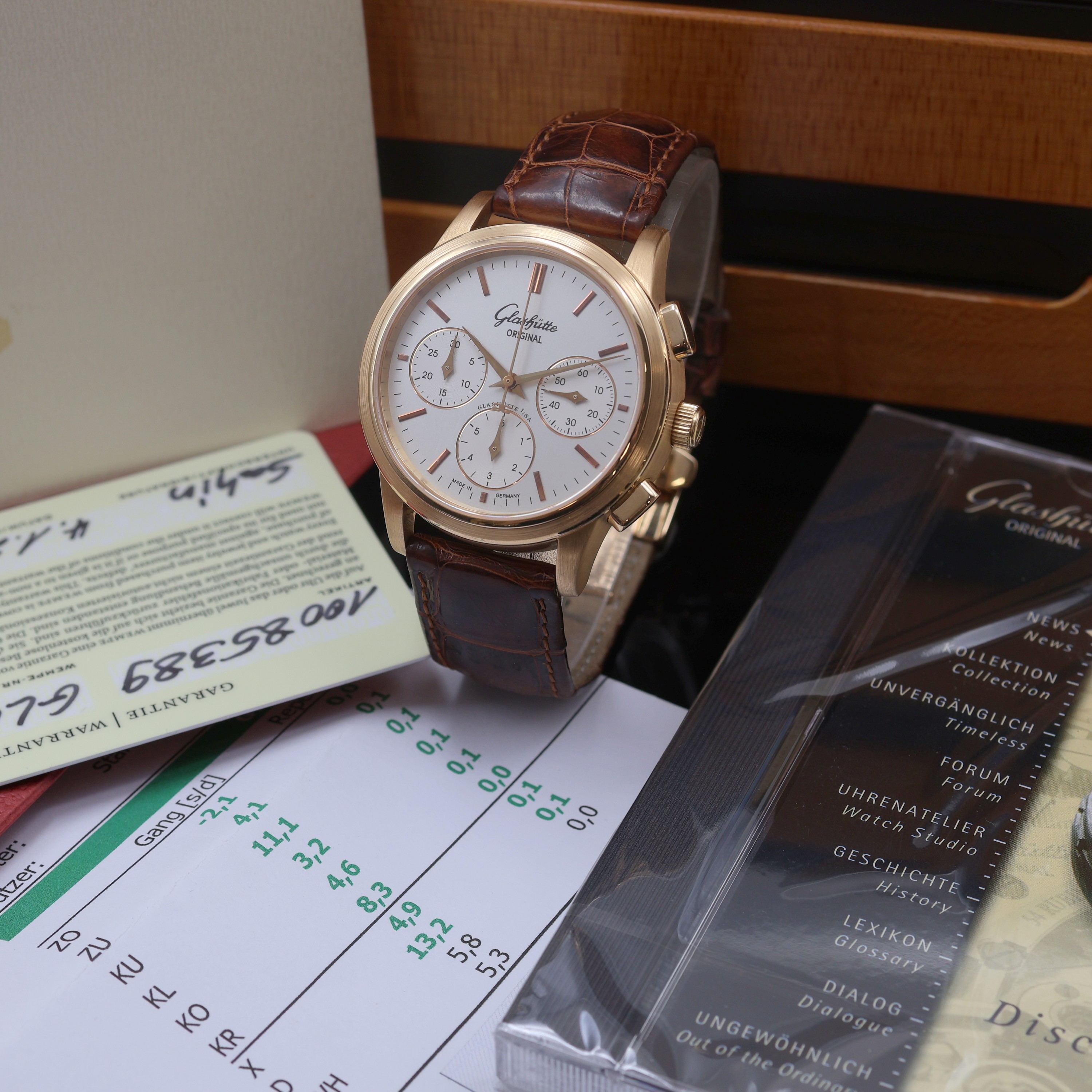 Image 27113389 - GLASHÜTTE ORIGINAL Senator Armbandchronograph in RoseG 750/000 Referenz 39-31-12-12-04, ...