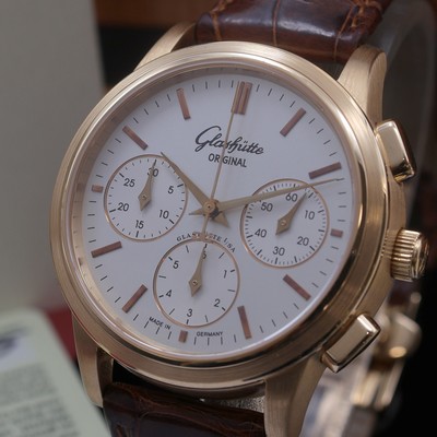 27113389a - GLASHÜTTE ORIGINAL Senator Armbandchronograph in RoseG 750/000 Referenz 39-31-12-12-04, ...