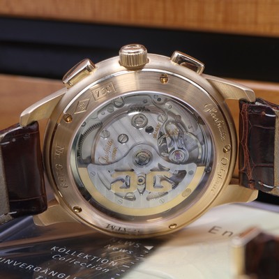 27113389e - GLASHÜTTE ORIGINAL Senator Armbandchronograph in RoseG 750/000 Referenz 39-31-12-12-04, ...