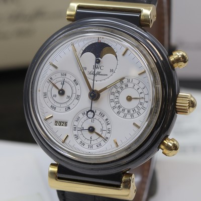 27114475a - IWC feiner und seltener, astronomischer Armbandchronograph Modell Da Vinci mit ewigem ...