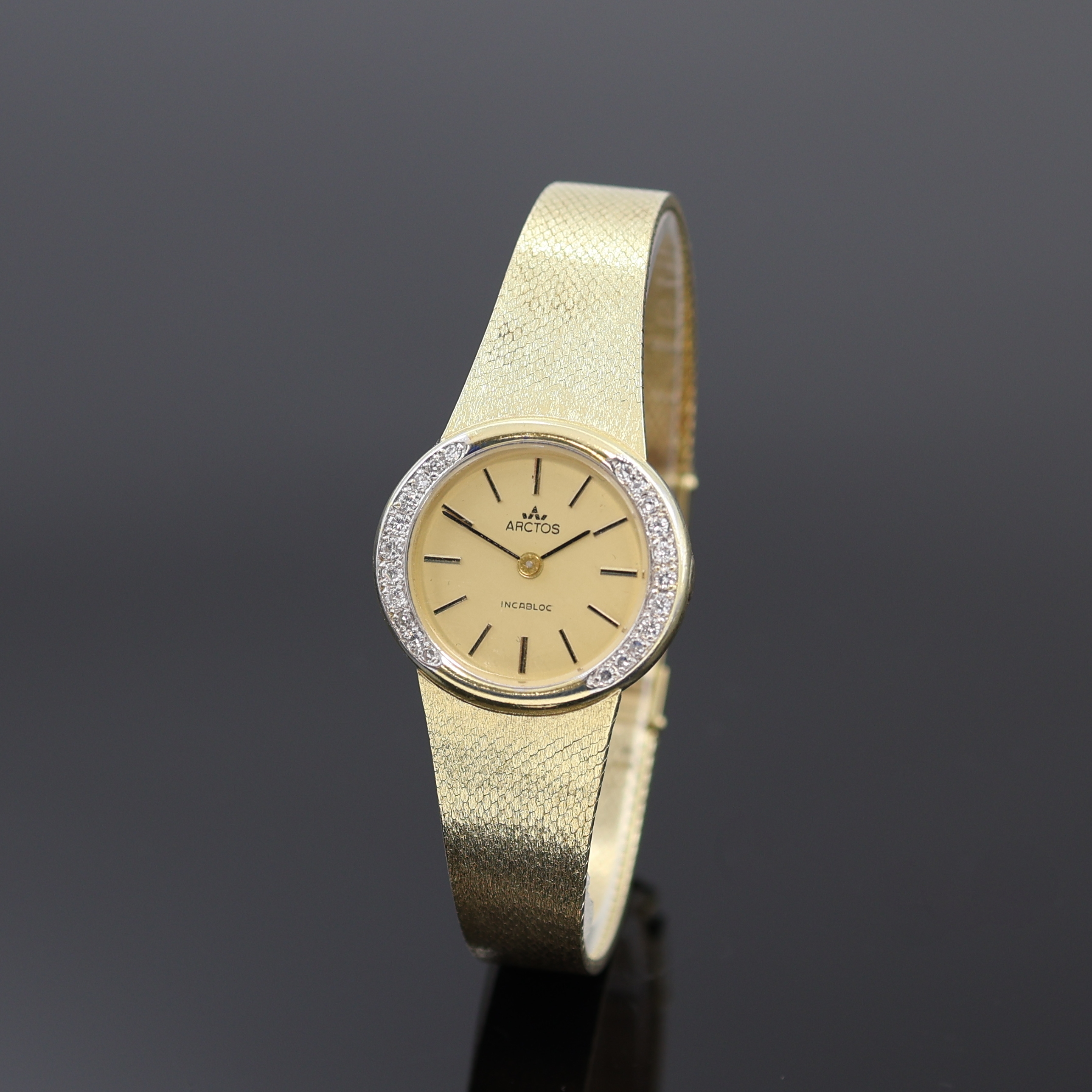 Image 27114760 - ARCTOS Damenarmbanduhr in GG 585/000, Handaufzug, Deutschland um 1965, Boden aufgedr., ...