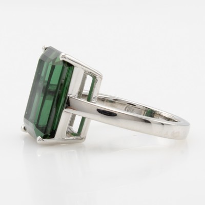 27114748a - Ring mit Turmalin, WG 750/000, Turmalin von sehr guter Farbe 11.50 ct, massive ...