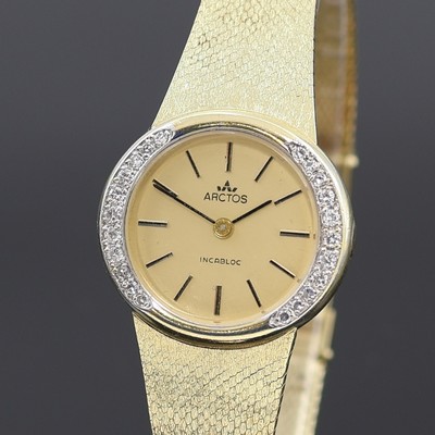 27114760a - ARCTOS Damenarmbanduhr in GG 585/000, Handaufzug, Deutschland um 1965, Boden aufgedr., ...