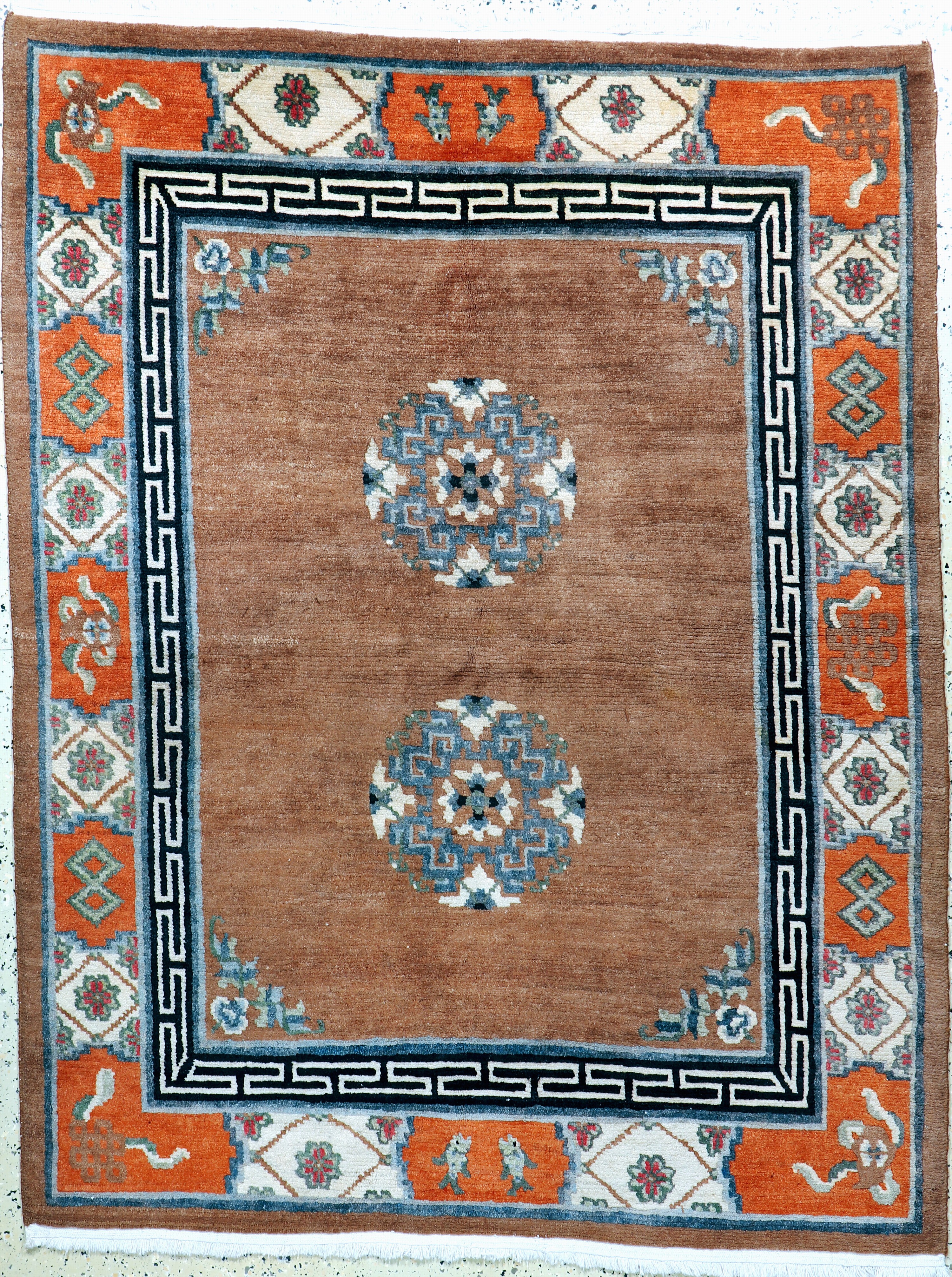 Image 27114824 - Nepal, Ende 20.Jhd., Wolle auf Baumwolle, ca. 195 x 150 cm, EHZ: 2 Schätzpreis: 400, - ...