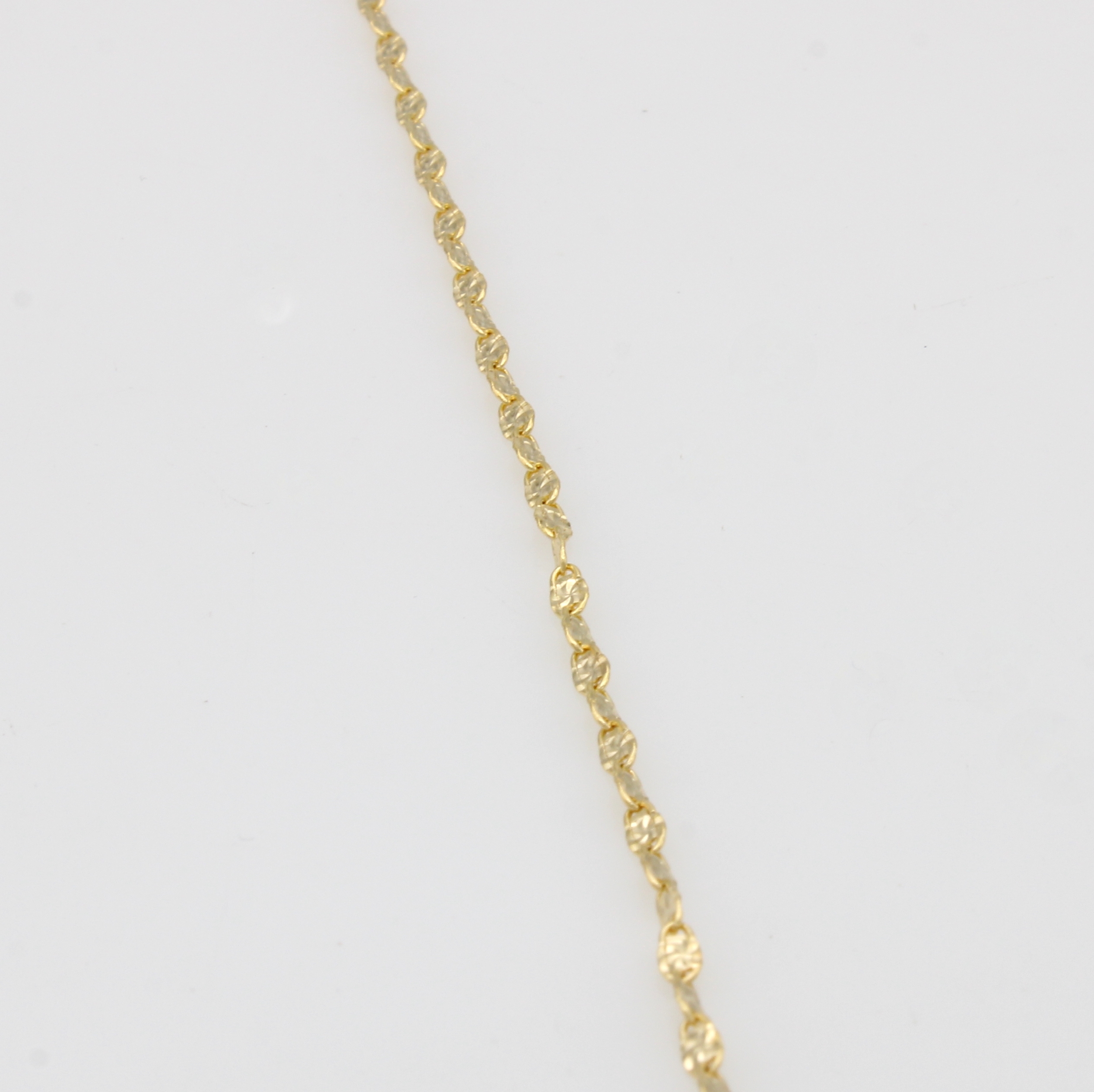 Image 27114888 - Feines Armband, GG 585/000, Glieder struk- turiert, Federrinschl., L. ca. 19 cm