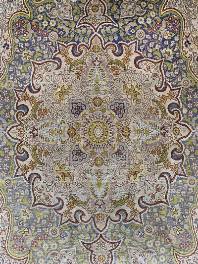 27114823e - Hereke Seide fein sign., Türkei, Mitte 20.Jhd., reine Naturseide, ca. 205 x 128 cm, ...