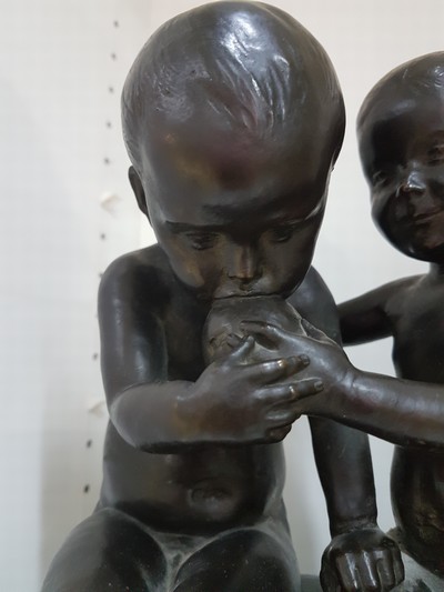 27114872b - Nach Sandor Jaray (1845-1916), Bronzeskulptur, ´Adam und Eva´, Entwurf für Friedrich ...