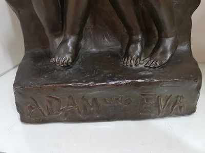 27114872d - Nach Sandor Jaray (1845-1916), Bronzeskulptur, ´Adam und Eva´, Entwurf für Friedrich ...
