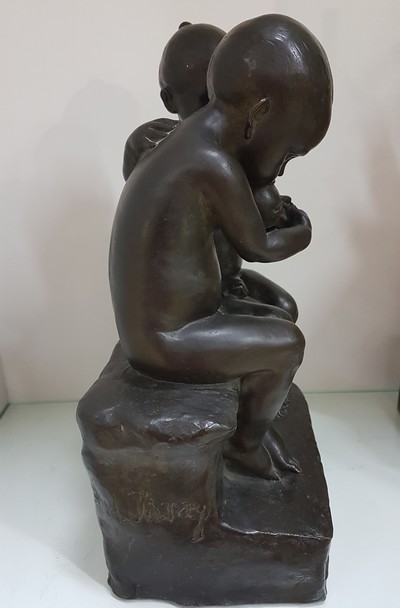 27114872e - Nach Sandor Jaray (1845-1916), Bronzeskulptur, ´Adam und Eva´, Entwurf für Friedrich ...