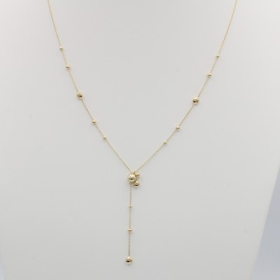 Image Y-Collier, GG 585/000, versch. große Kugel- zwischenteile, L. ohne Abhängung 42-45 cm