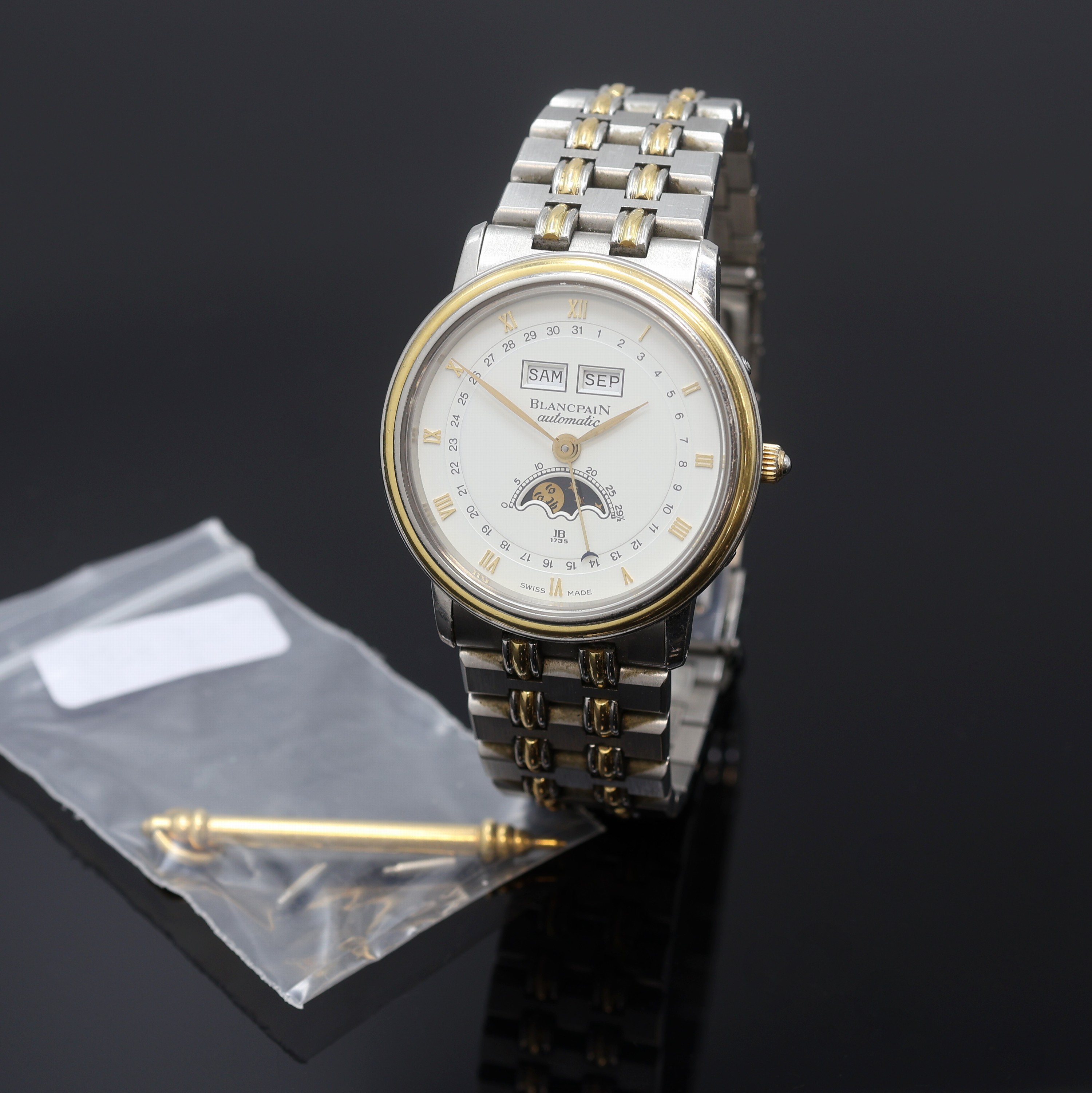 Image 27115078 - BLANCPAIN astronomische Herrenarmbanduhr mit Vollkalenderanzeige Serie Villeret, ...