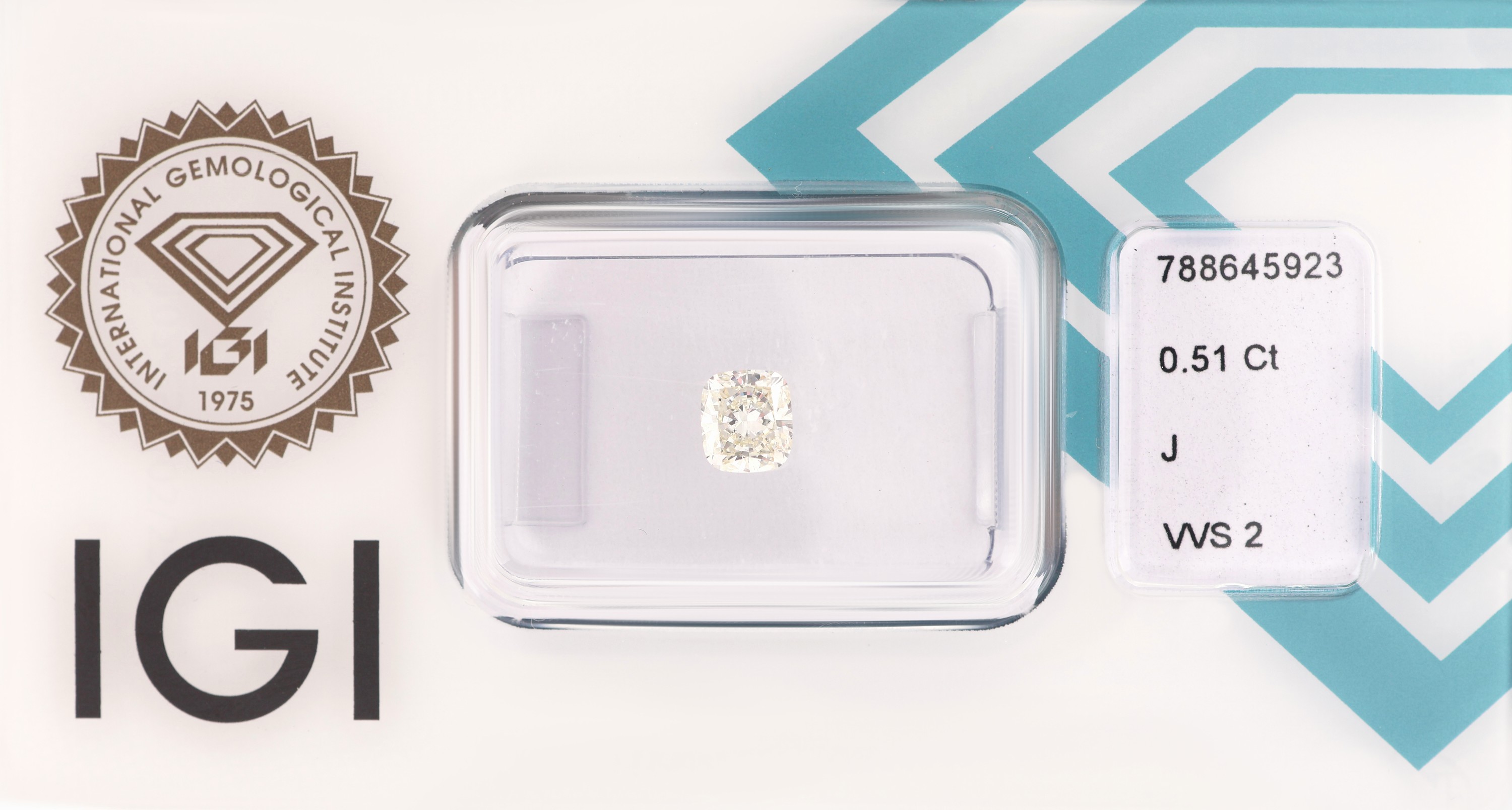 Image 27115161 - Loser Diamant 0.51 ct l.get.Weiß(J)/vvs2, Rechteckig im Kissenschliff, Politur und ...