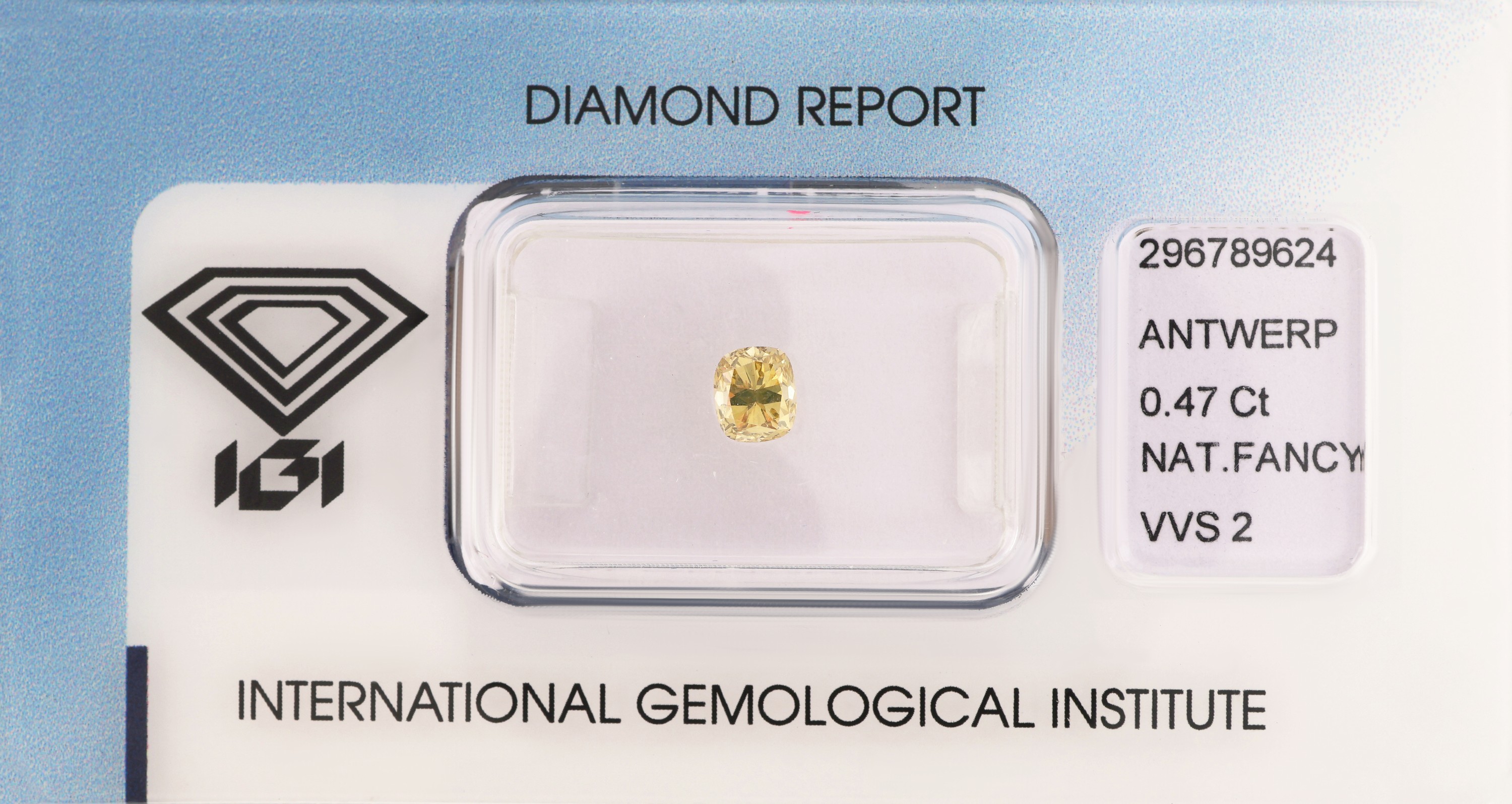 Image 27115173 - Loser Diamant 0.47 ct Natural Fancy Brownish Yellow/vvs2, im Kissenschliff, Politur gut, ...