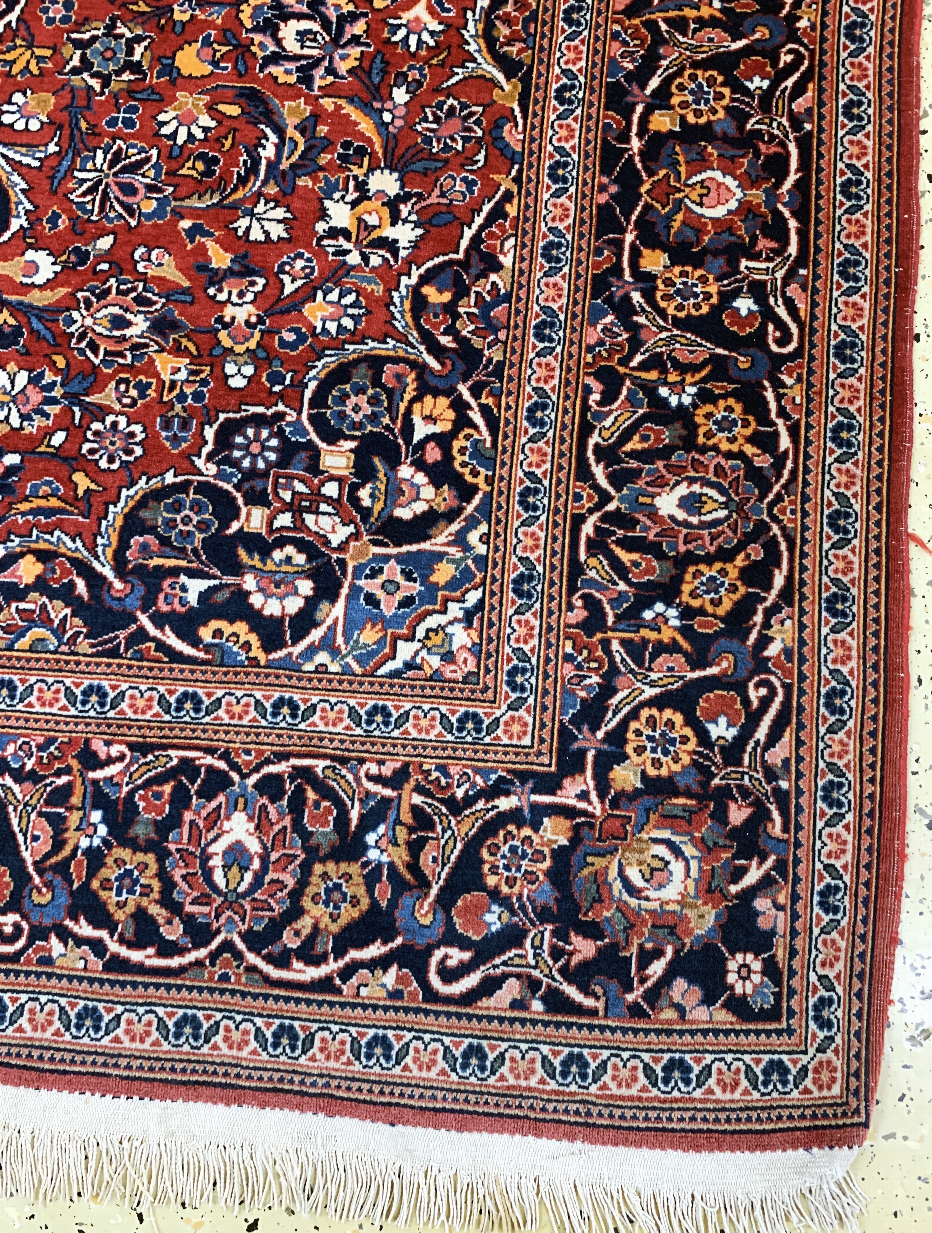 Detail a: Keschan Kork, Persien, Mitte 20.Jhd, Korkwolle auf Baumwolle, ca. 199 x 140 cm, EHZ: 2