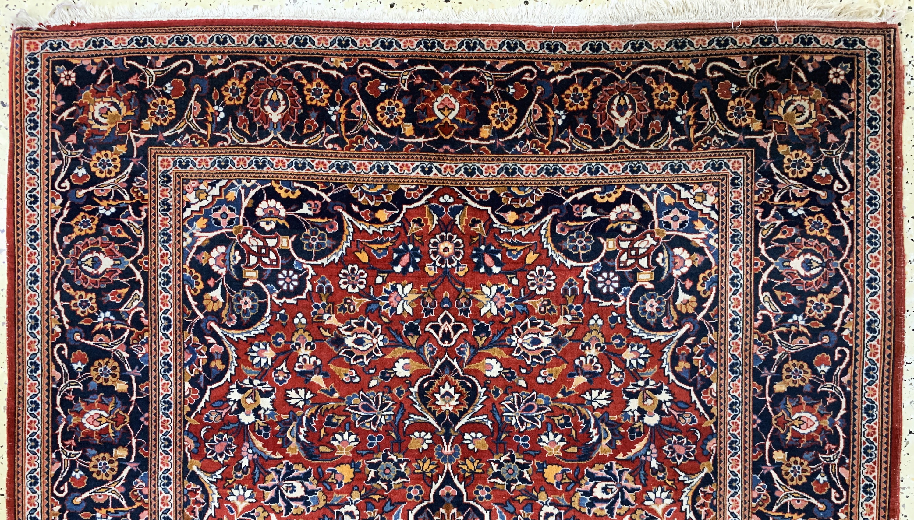 Detail d: Keschan Kork, Persien, Mitte 20.Jhd, Korkwolle auf Baumwolle, ca. 199 x 140 cm, EHZ: 2