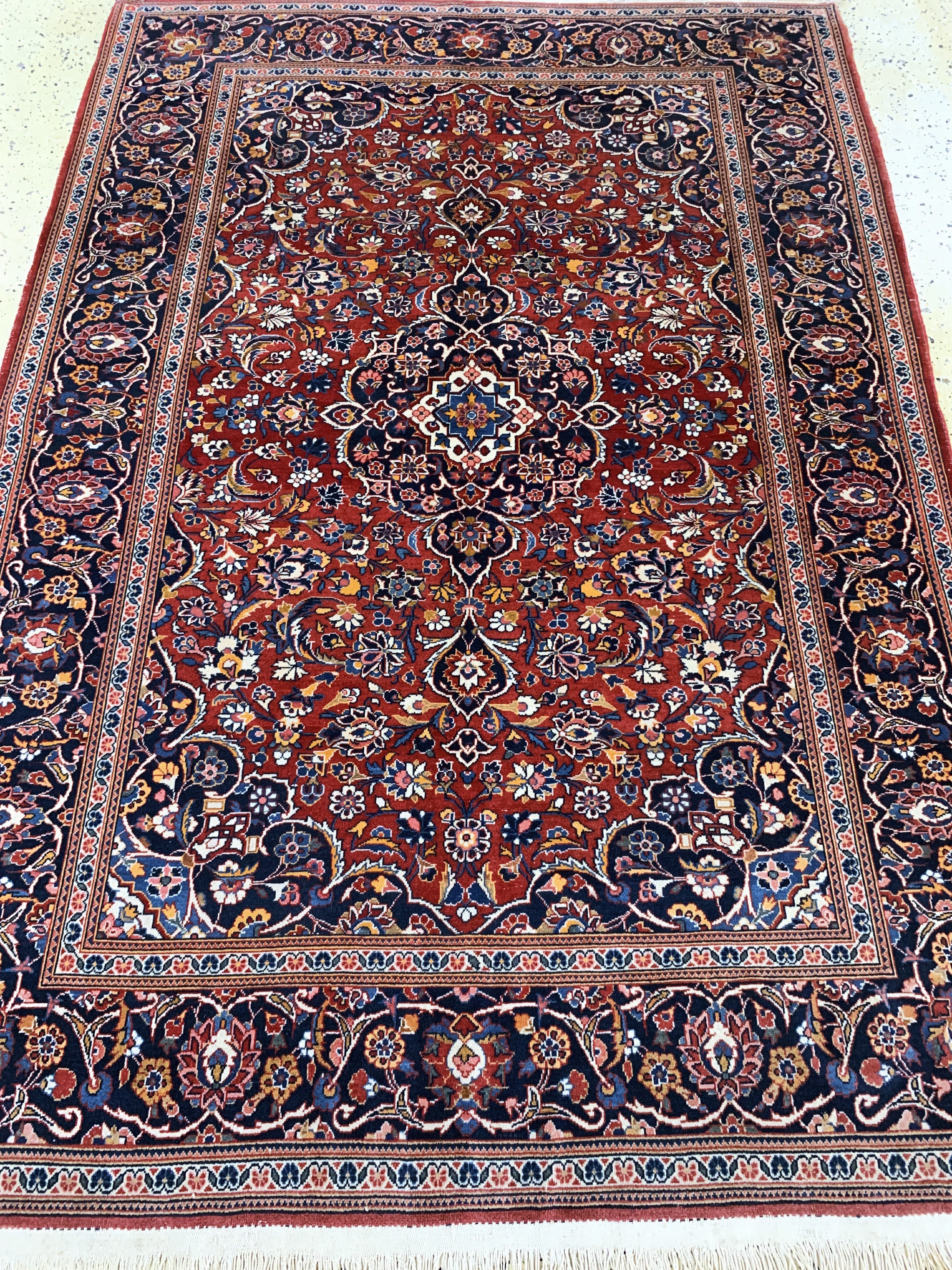 Detail e: Keschan Kork, Persien, Mitte 20.Jhd, Korkwolle auf Baumwolle, ca. 199 x 140 cm, EHZ: 2