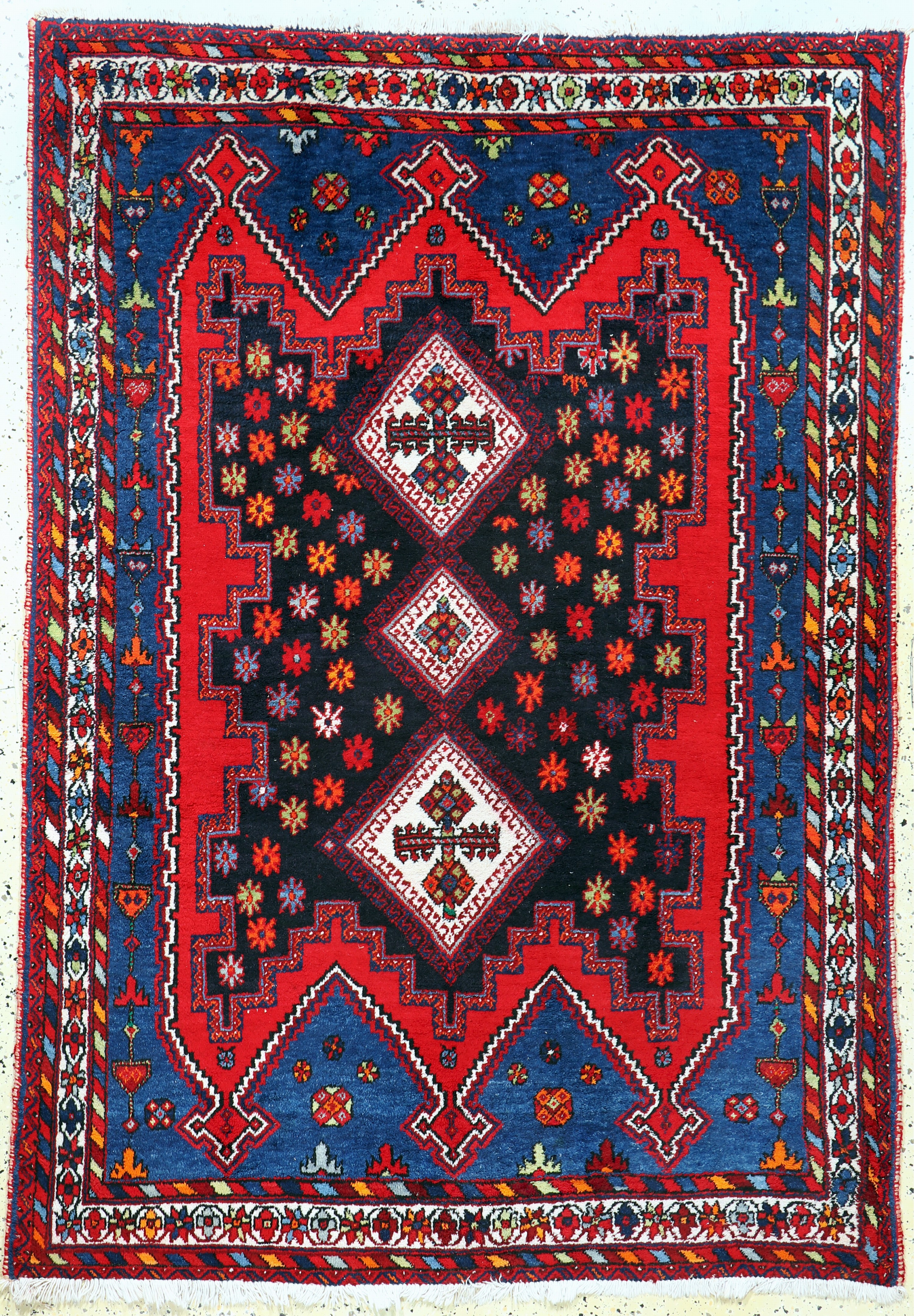 Image 27115197 - Sirjan, Persien, Mitte 20.Jhd, Wolle auf Baumwolle, ca. 209 x 149 cm, EHZ: 2 ...