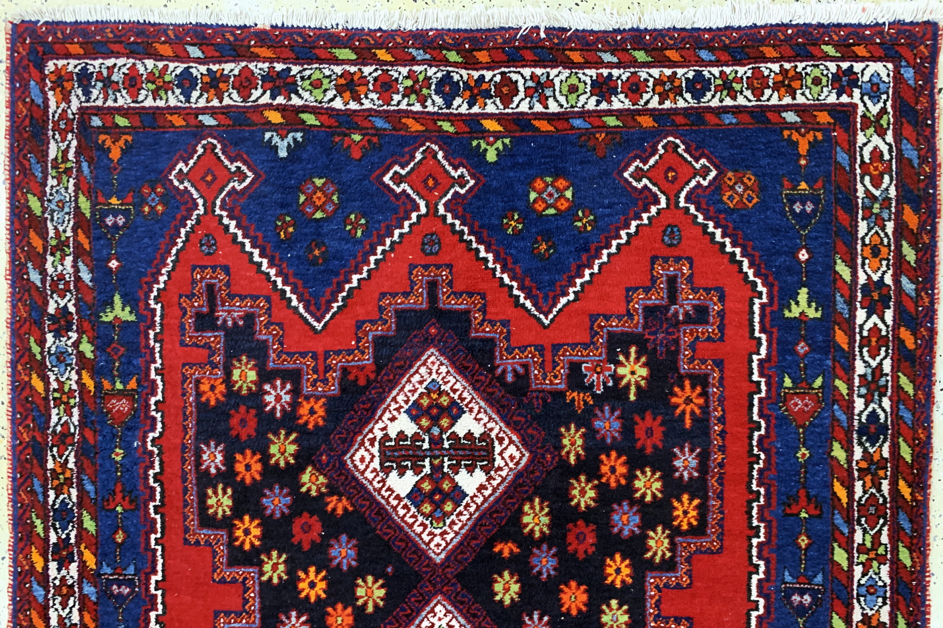 Detail c: Sirjan, Persien, Mitte 20.Jhd, Wolle auf Baumwolle, ca. 209 x 149 cm, EHZ: 2