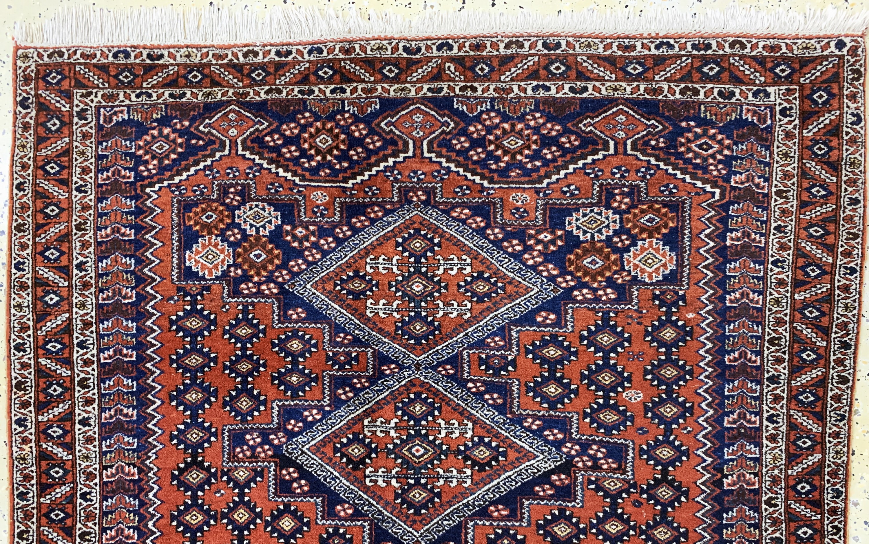 Detail d: Afschar, Persien, Mitte 20.Jhd, Wolle auf Baumwolle, ca. 170 x 135 cm, EHZ: 2