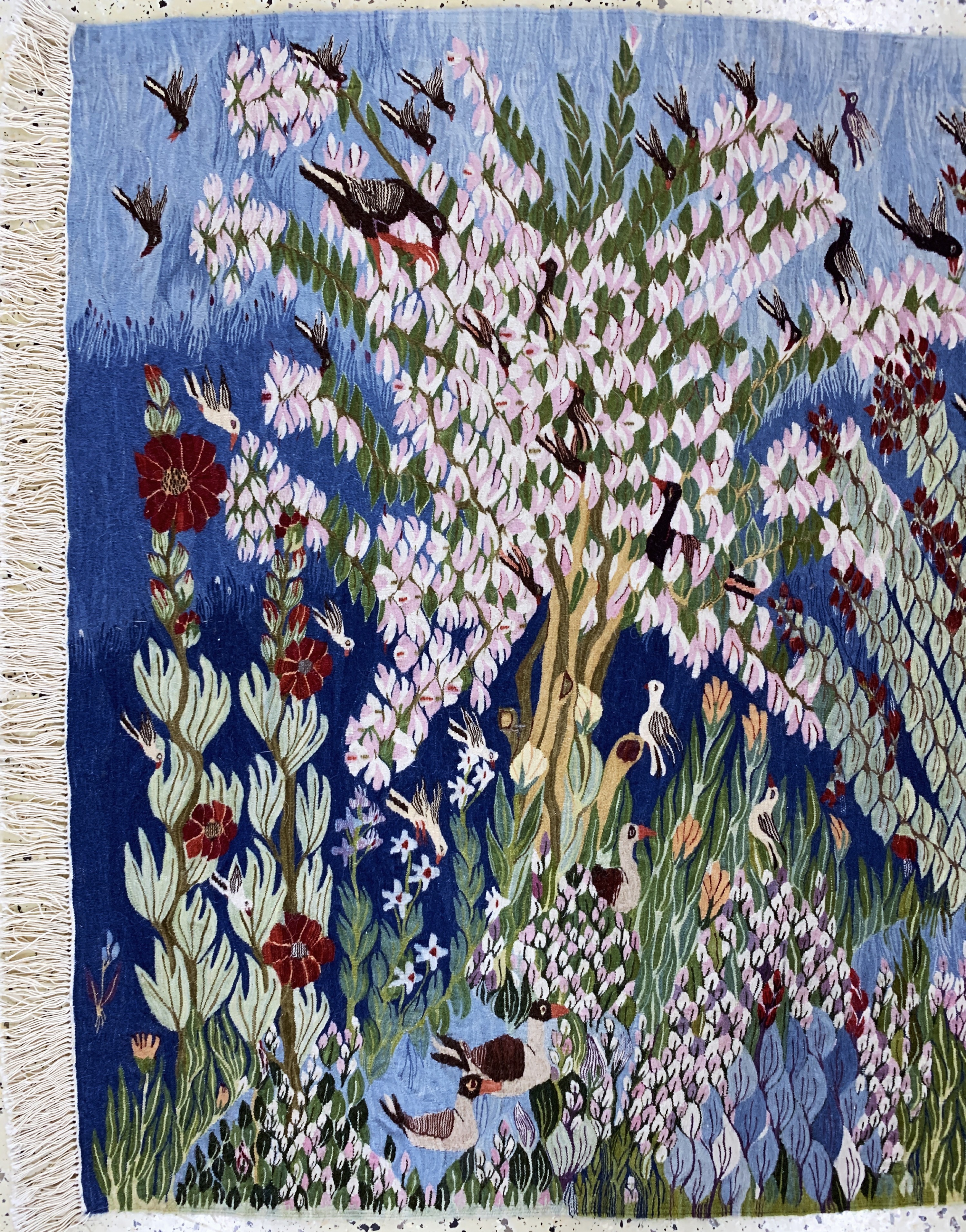 Detail a: Ghaschgai Kelim signiert, Persien, Mitte 20.Jhd, Wolle auf Baumwolle, ca. 133 x 110 cm,EHZ: 1-2