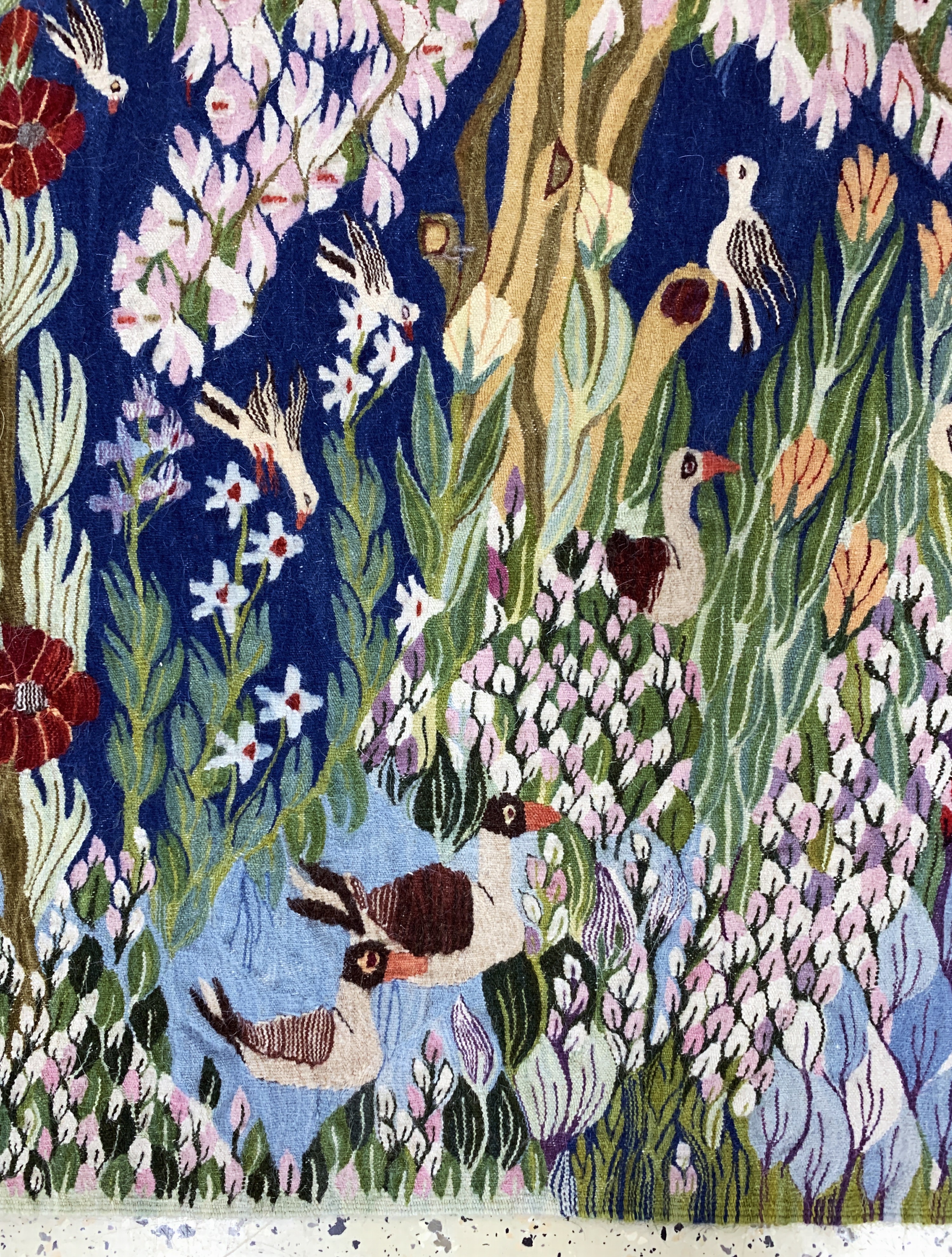 Detail d: Ghaschgai Kelim signiert, Persien, Mitte 20.Jhd, Wolle auf Baumwolle, ca. 133 x 110 cm,EHZ: 1-2
