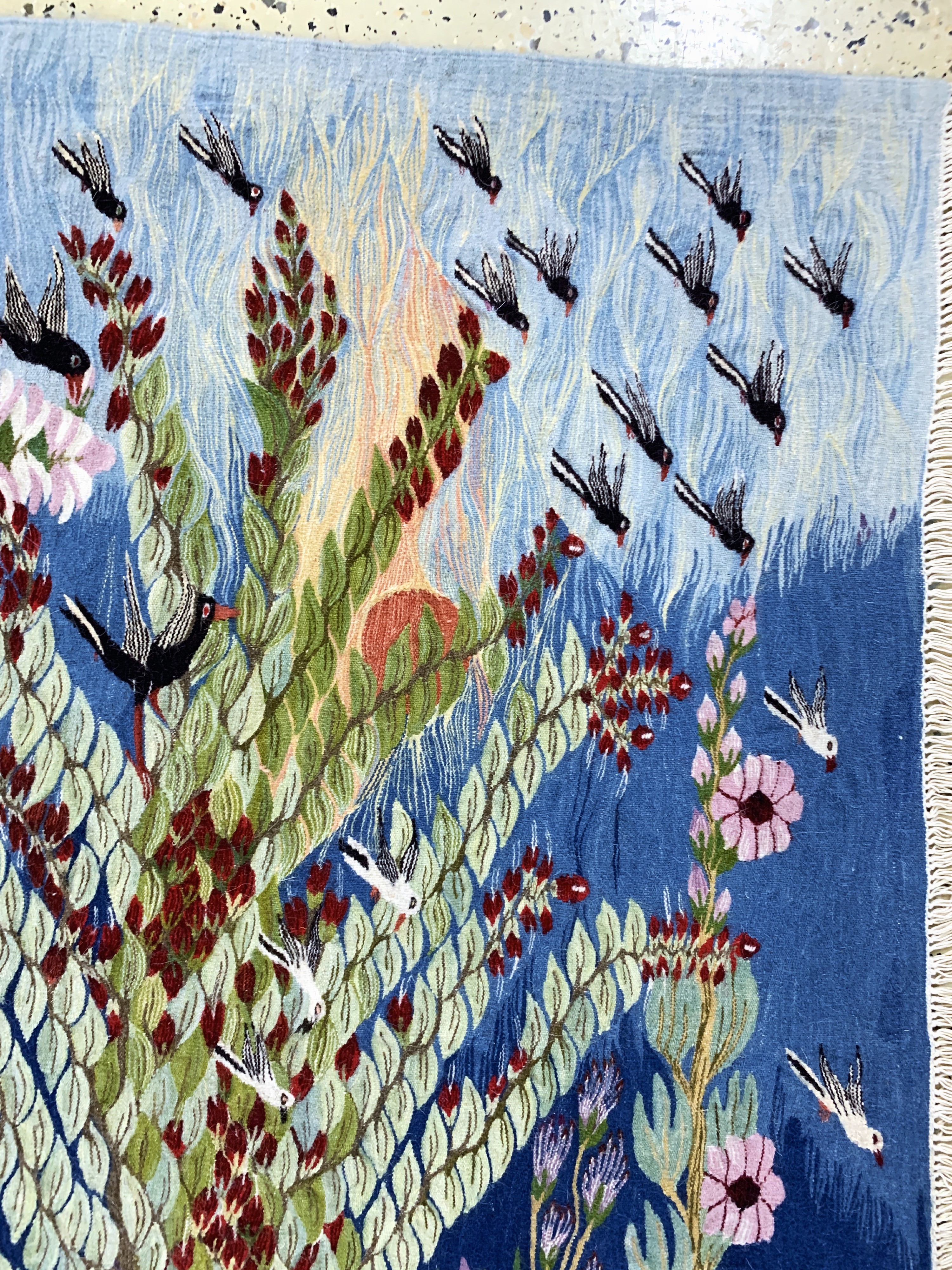 Detail e: Ghaschgai Kelim signiert, Persien, Mitte 20.Jhd, Wolle auf Baumwolle, ca. 133 x 110 cm,EHZ: 1-2