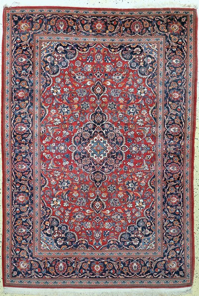 Image Keschan Kork, Persien, Mitte 20.Jhd, Korkwolle auf Baumwolle, ca. 199 x 140 cm, EHZ: 2 ...