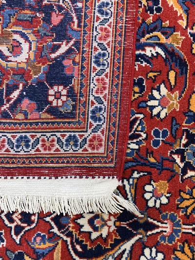 27115196f - Keschan Kork, Persien, Mitte 20.Jhd, Korkwolle auf Baumwolle, ca. 199 x 140 cm, EHZ: 2 ...