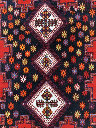 27115197d - Sirjan, Persien, Mitte 20.Jhd, Wolle auf Baumwolle, ca. 209 x 149 cm, EHZ: 2 ...