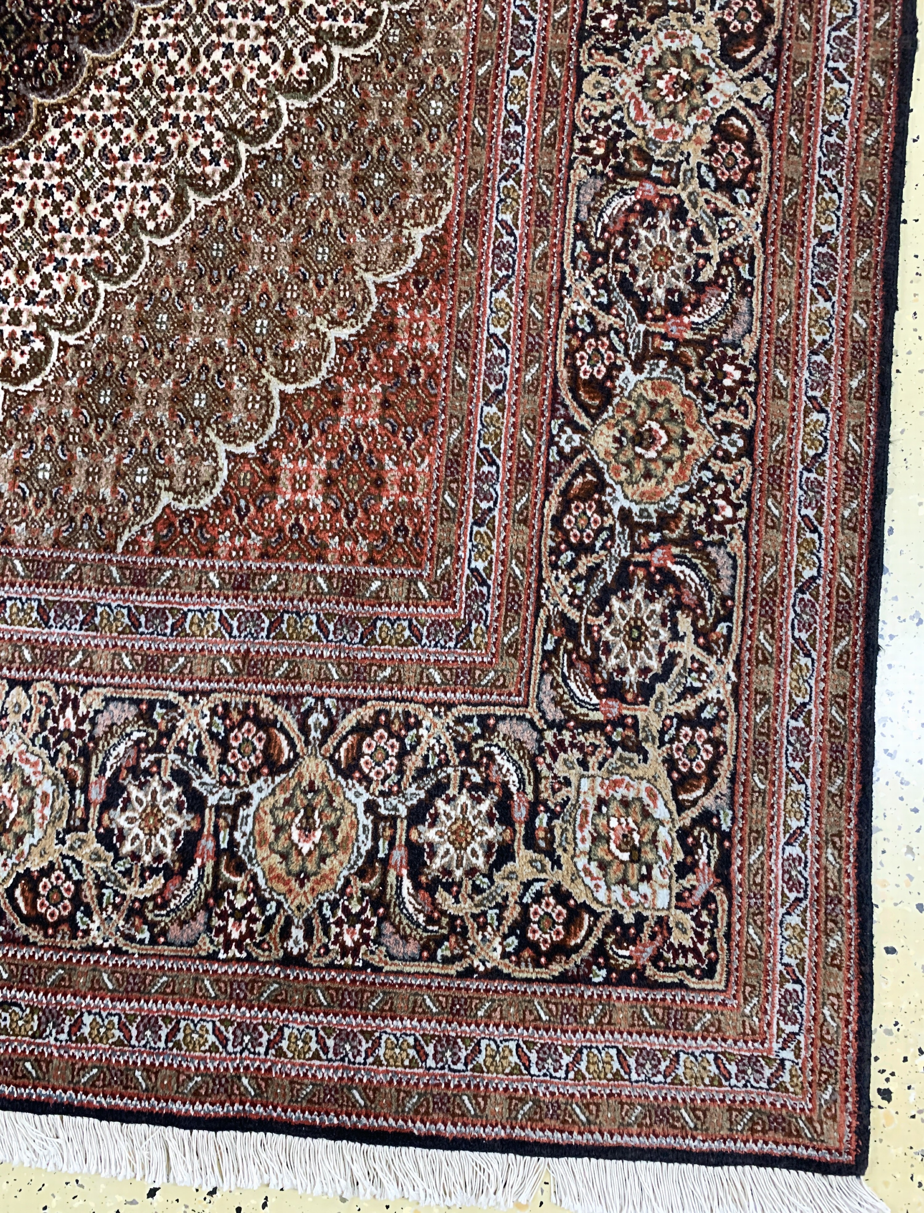 Detail a: Täbriz(40 Raj), Persien, Ende 20.Jhd, Wolleauf Baumwolle, ca. 360 x 255 cm, EHZ: 2