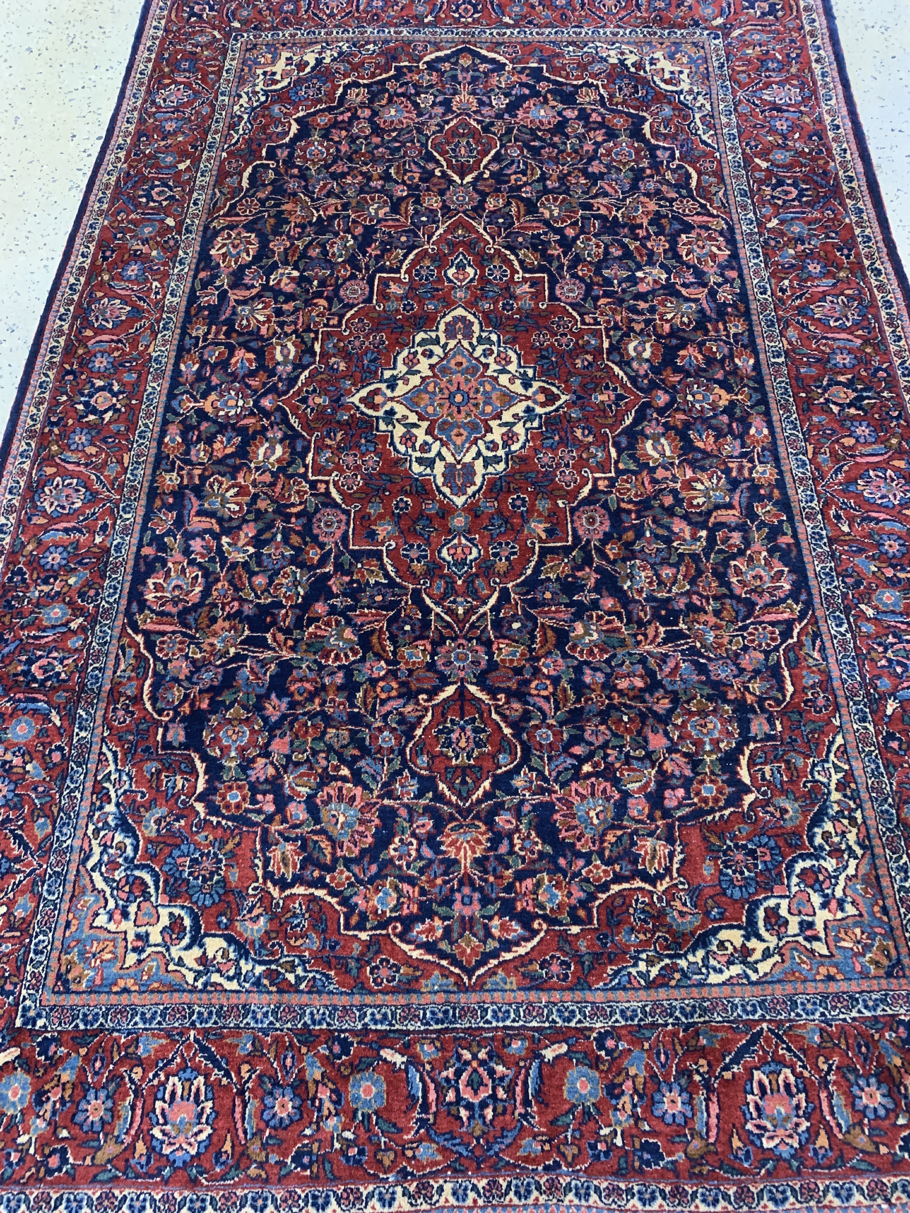 Detail e: Keschan Kork, Persien, Anfang 20.Jhd, Korkwolle auf Baumwolle, ca. 209 x 132 cm, gereinigt, EHZ: 2