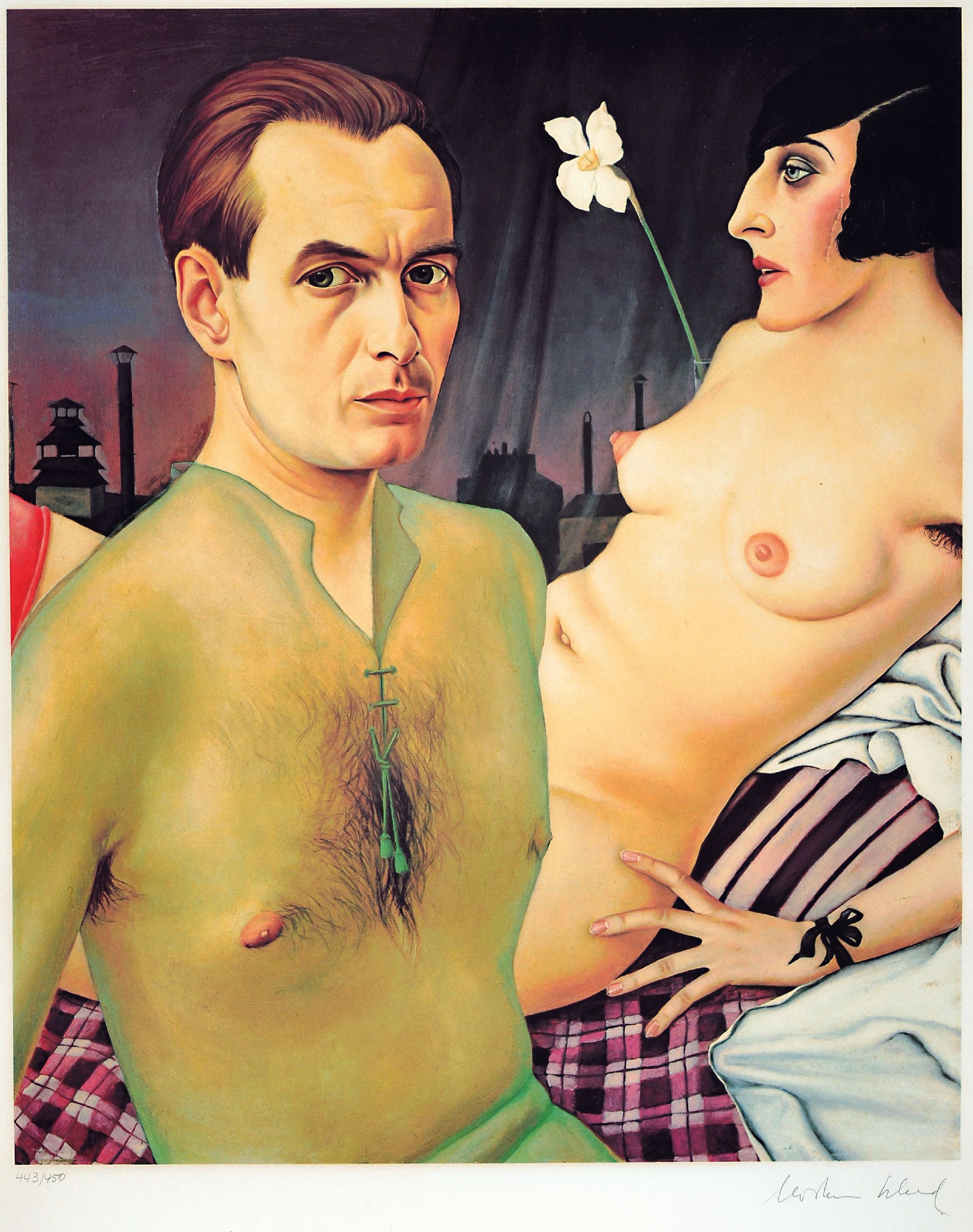 Image 27115245 - Christian Schad, 1894-1892, Farbserigraphie nach Schads ´Selbstbildnis mit Modell´ von ...