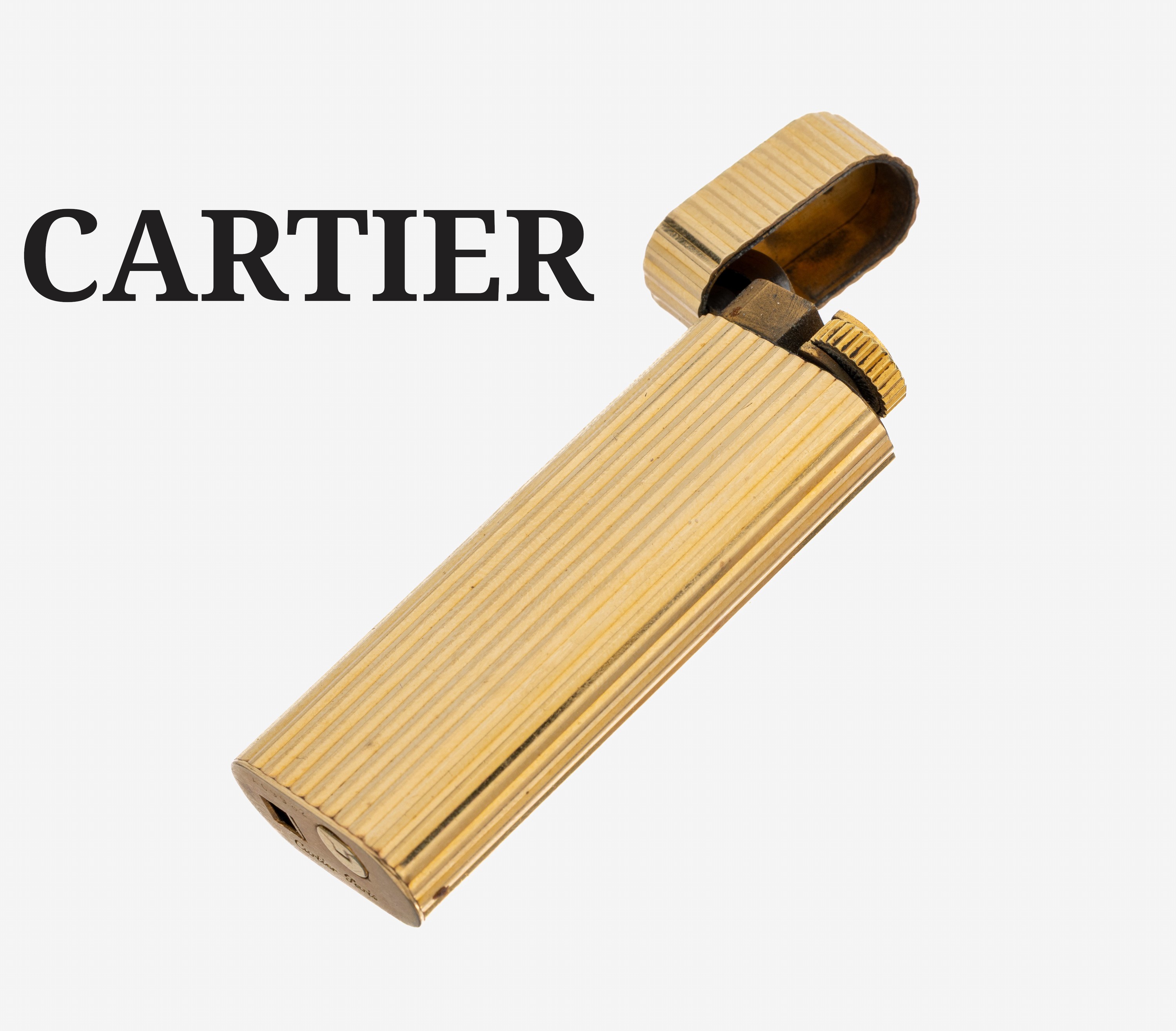 Image 27115268 - Seltenes 18 kt Gold CARTIER Feuerzeug, 1970er Jahre, GG 750/000, schlichtes klassisches ...