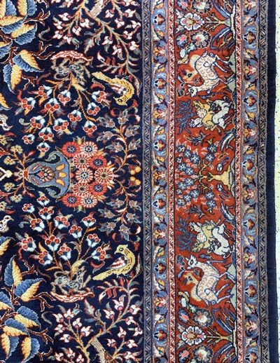 27115207f - Sarogh, Persien, Mitte 20.Jhd, Wolle auf Baumwolle, ca. 353 x 253 cm, EHZ: 2 ...