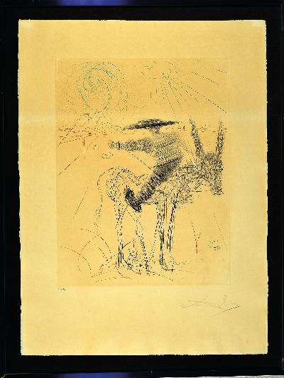 27115212k - Salvador Dali, 1904-1989, Farb -Kaltnadelradierung auf Lana, ´Sancho Panca´ 1970, Ed. ...