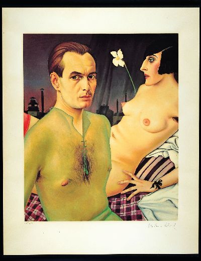 27115245k - Christian Schad, 1894-1892, Farbserigraphie nach Schads ´Selbstbildnis mit Modell´ von ...