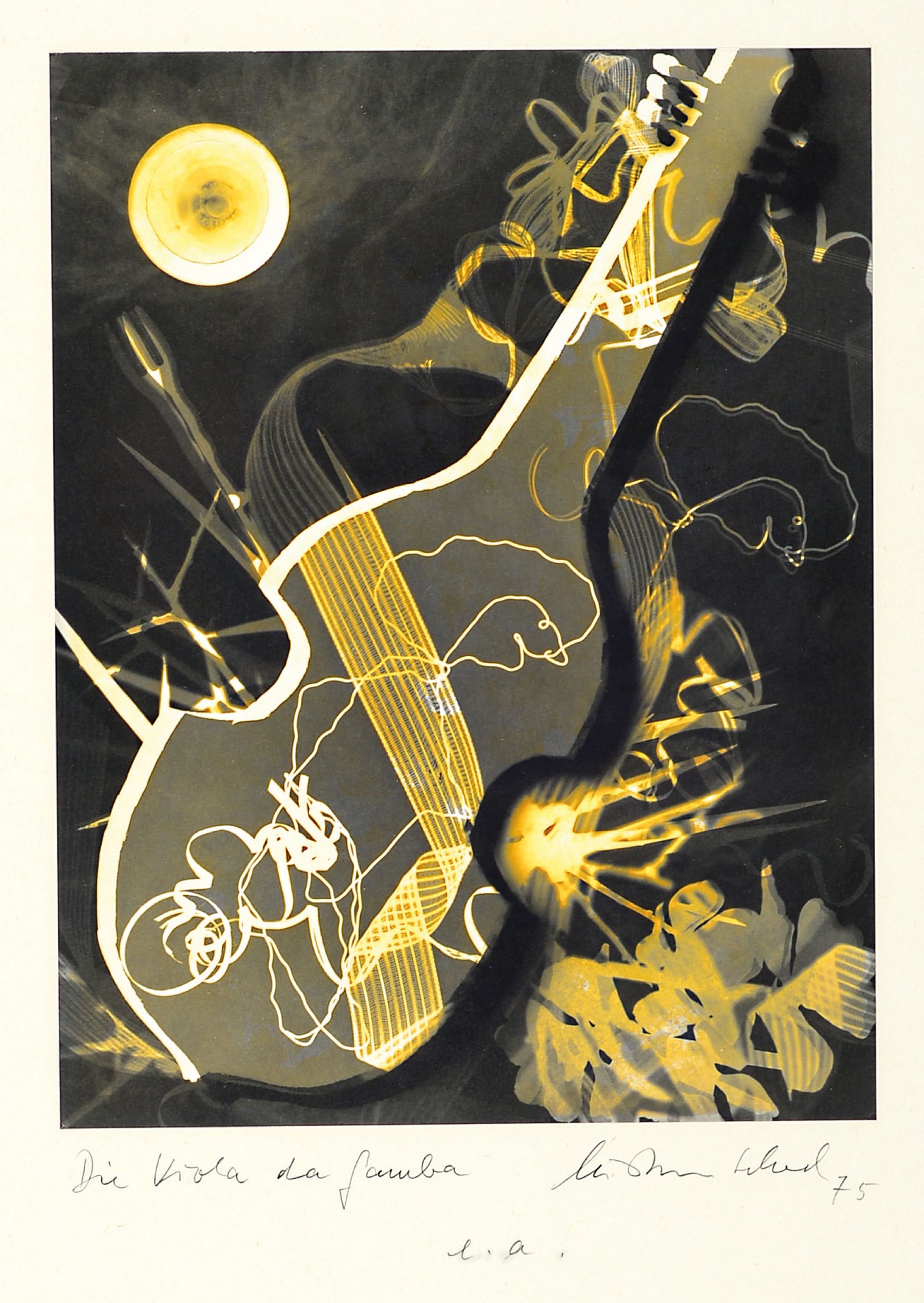 Image 27115349 - Christian Schad, 1894-1982, Schadographie, ´Die Viola da Gamba´ aus dem Portfolio ...